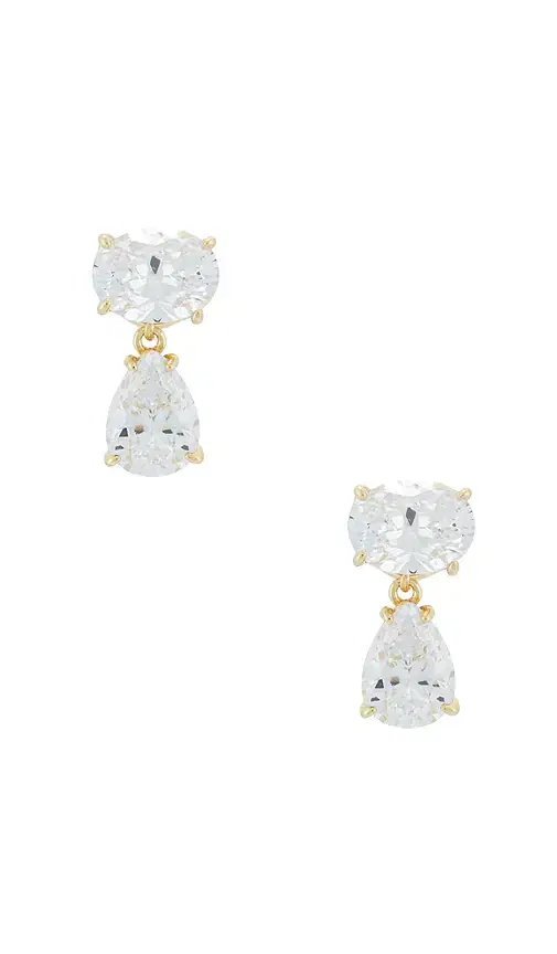 SHASHI Oval Pear Drop Earring