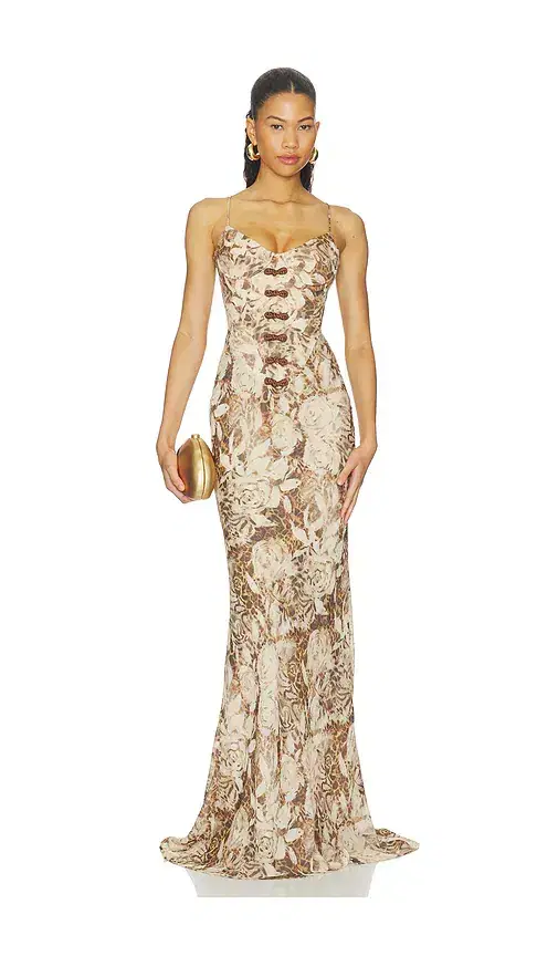 SAU LEE Neyla Chiffon Dress