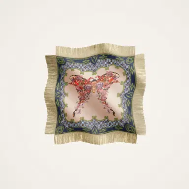 La DoubleJ Reversible Fringe Carré Scarf | Thumbnail 6 La DoubleJ Reversible Fringe Carré Scarf | Thumbnail 6