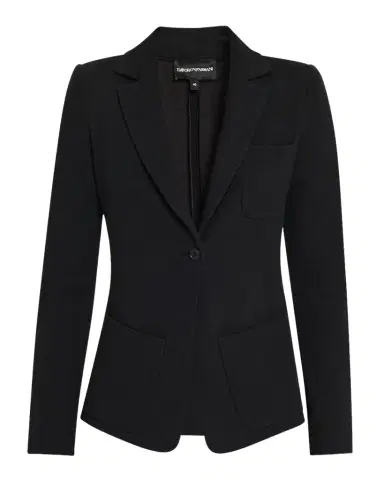 Emporio Armani Single-Button Stretch Jersey Jacket | Thumbnail 1 Emporio Armani Single-Button Stretch Jersey Jacket | Thumbnail 1
