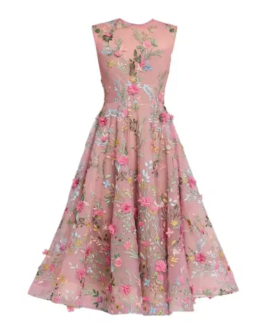 Bronx and Banco Saba Sleeveless Floral-Embroidered Midi Dress | Thumbnail 1