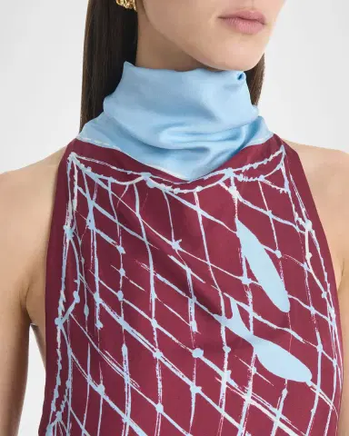 Altuzarra Moonlight Sleeveless Turtleneck Silk Maxi Dress | Thumbnail 5
