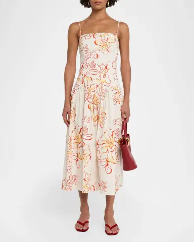 MISA Los Angeles Kerry Drop-Waist Midi Dress | Thumbnail 2