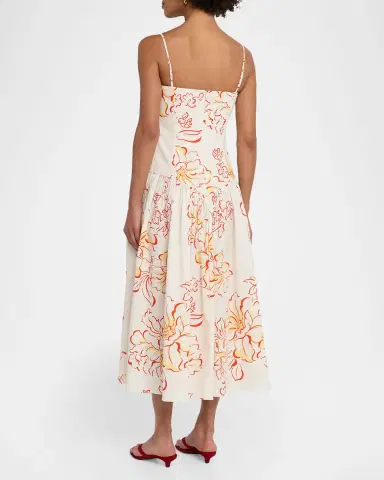 MISA Los Angeles Kerry Drop-Waist Midi Dress | Thumbnail 3