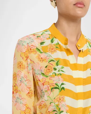 Saloni Molly Printed Long-Sleeve Dress | Thumbnail 5 Saloni Molly Printed Long-Sleeve Dress | Thumbnail 5