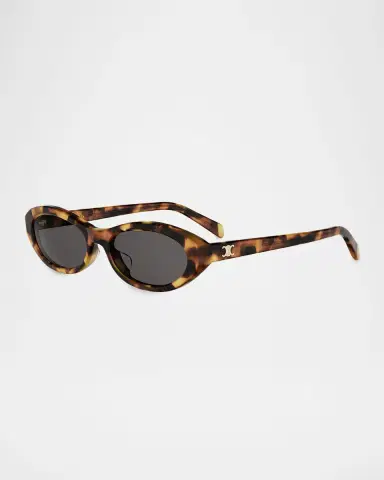 CELINE Triomphe Mini 54mm Oval Sunglasses | Thumbnail 2