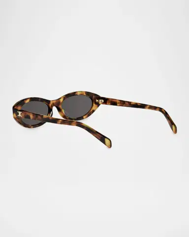 CELINE Triomphe Mini 54mm Oval Sunglasses | Thumbnail 4