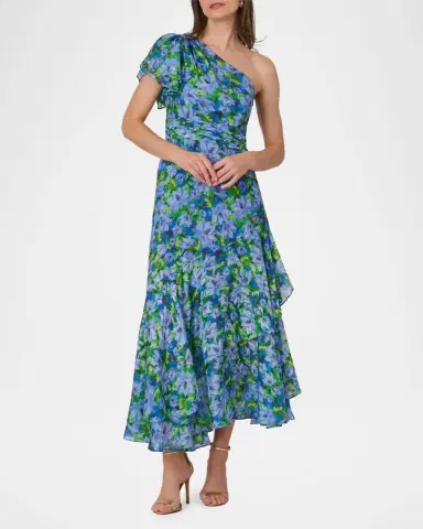 Shoshanna Melody One-Shoulder Floral Tiered Maxi Dress | Thumbnail 2 Shoshanna Melody One-Shoulder Floral Tiered Maxi Dress | Thumbnail 2