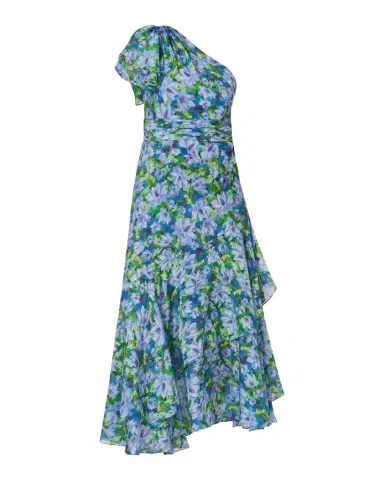 Shoshanna Melody One-Shoulder Floral Tiered Maxi Dress | Thumbnail 1 Shoshanna Melody One-Shoulder Floral Tiered Maxi Dress | Thumbnail 1