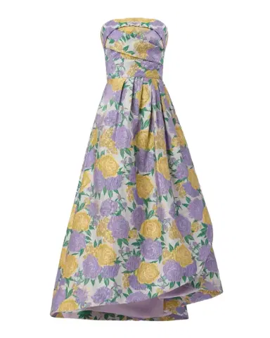 Shoshanna Carlisle High-Low Floral Jacquard Gown | Thumbnail 1