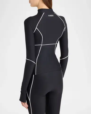 AMIRI MA Logo Contrast-Trim Zip-Front Top | Thumbnail 3 AMIRI MA Logo Contrast-Trim Zip-Front Top | Thumbnail 3
