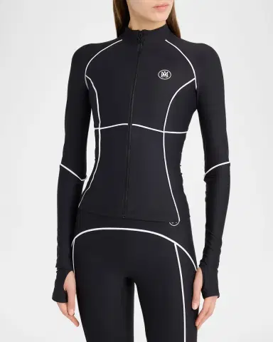 AMIRI MA Logo Contrast-Trim Zip-Front Top | Thumbnail 4 AMIRI MA Logo Contrast-Trim Zip-Front Top | Thumbnail 4