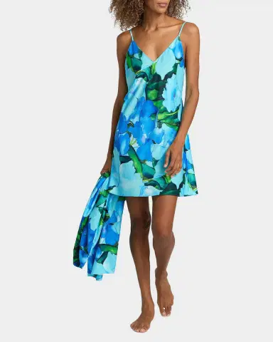 Natori Isla Low-Back Floral Chemise | Thumbnail 2 Natori Isla Low-Back Floral Chemise | Thumbnail 2