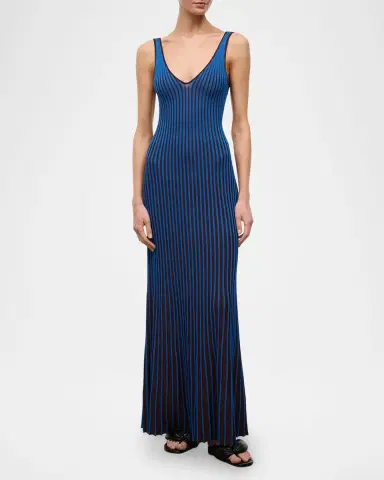 Staud Claretta Rib-Knit Maxi Dress | Thumbnail 4 Staud Claretta Rib-Knit Maxi Dress | Thumbnail 4