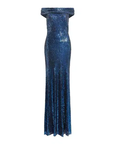 Jenny Packham Echo Off-Shoulder Sequined Gown | Thumbnail 1