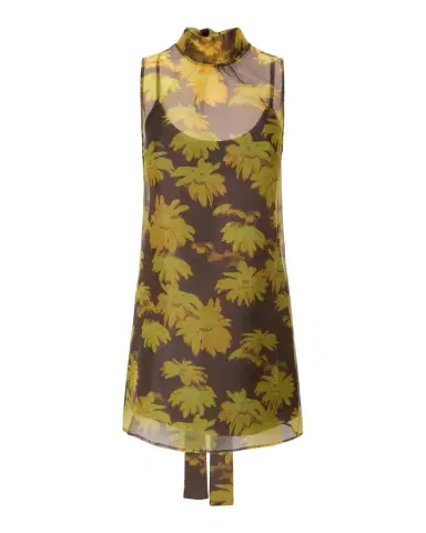 Staud Albee Floral Tie-Neck Mini Dress | Thumbnail 1 Staud Albee Floral Tie-Neck Mini Dress | Thumbnail 1