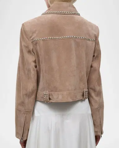Staud Hugo Studded Suede Jacket | Thumbnail 3 Staud Hugo Studded Suede Jacket | Thumbnail 3