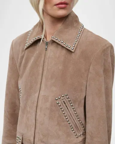 Staud Hugo Studded Suede Jacket | Thumbnail 5 Staud Hugo Studded Suede Jacket | Thumbnail 5