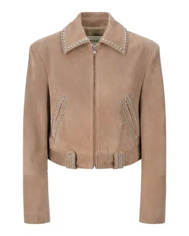 Staud Hugo Studded Suede Jacket | Thumbnail 1 Staud Hugo Studded Suede Jacket | Thumbnail 1
