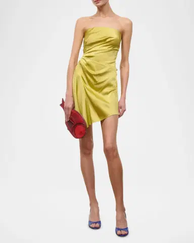 Staud Adriana Silk Mini Dress | Thumbnail 2 Staud Adriana Silk Mini Dress | Thumbnail 2