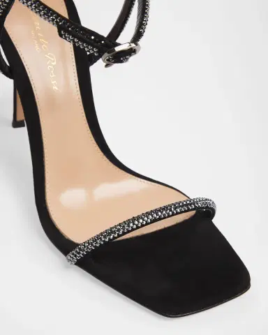 Gianvito Rossi 95mm Embellished Suede Ankle-Strap Sandals | Thumbnail 3