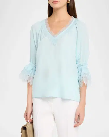 Ramy Brook Lilah Lace-Trim Blouse | Thumbnail 4 Ramy Brook Lilah Lace-Trim Blouse | Thumbnail 4
