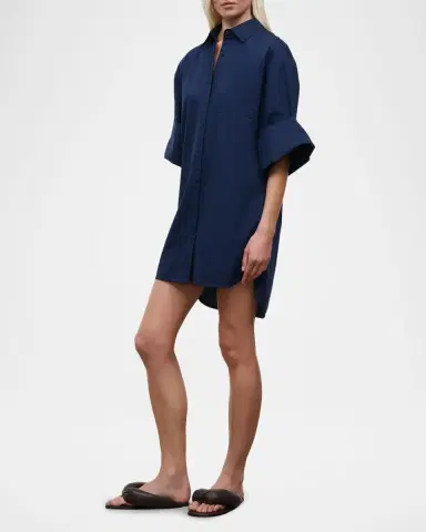 Staud Nico Mini Shirtdress | Thumbnail 4 Staud Nico Mini Shirtdress | Thumbnail 4