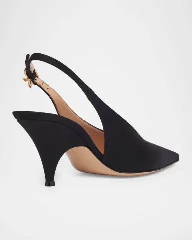 Gianvito Rossi 70mm Sofia Satin Slingback Pumps | Thumbnail 2