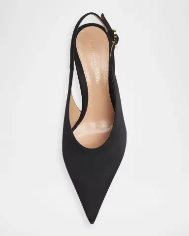 Gianvito Rossi 70mm Sofia Satin Slingback Pumps | Thumbnail 4