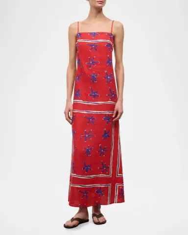 Staud Laura Linen Maxi Dress | Thumbnail 4