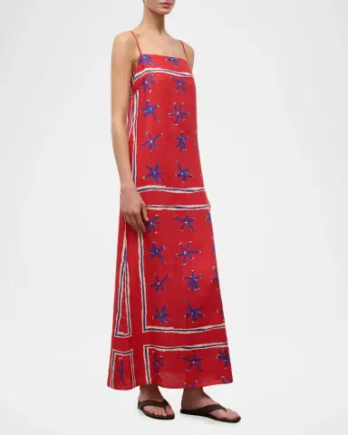 Staud Laura Linen Maxi Dress | Thumbnail 6
