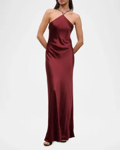 Staud Cadence Satin Maxi Dress | Thumbnail 2 Staud Cadence Satin Maxi Dress | Thumbnail 2