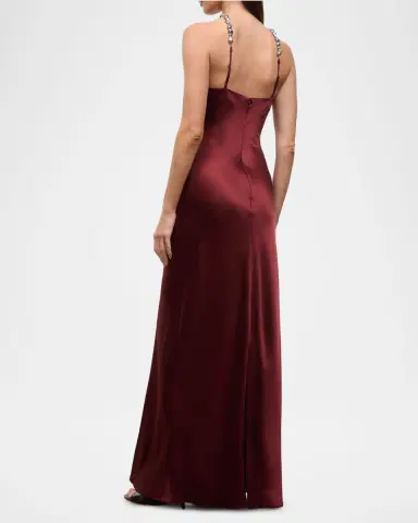Staud Cadence Satin Maxi Dress | Thumbnail 3 Staud Cadence Satin Maxi Dress | Thumbnail 3