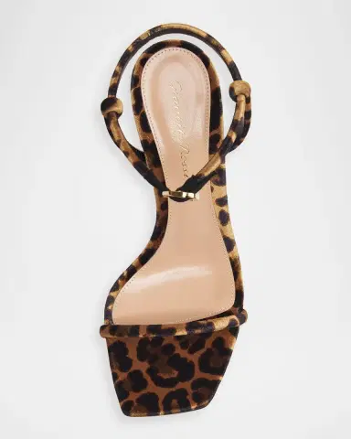 Gianvito Rossi 95mm Leopard-Printed Velvet Ankle-Strap Sandals | Thumbnail 4 Gianvito Rossi 95mm Leopard-Printed Velvet Ankle-Strap Sandals | Thumbnail 4