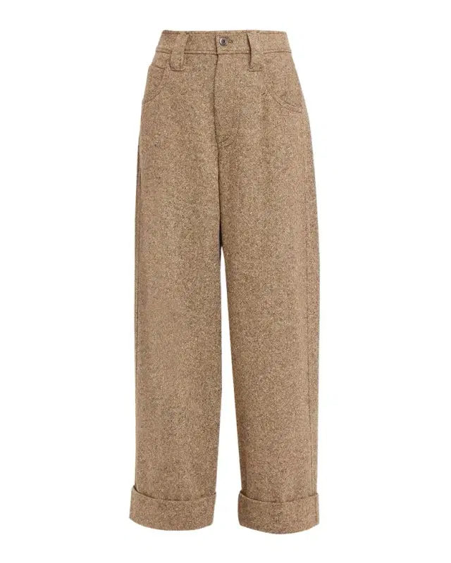 Brunello Cucinelli Donegal Wool Relaxed Trousers
