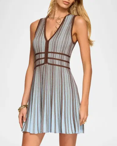 Ramy Brook Aria Striped Knit Mini Dress | Thumbnail 4