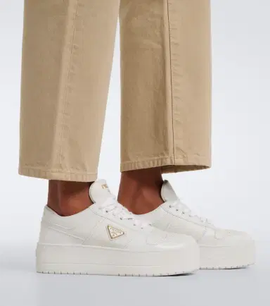 Prada Downtown Bold leather platform sneakers | Thumbnail 6