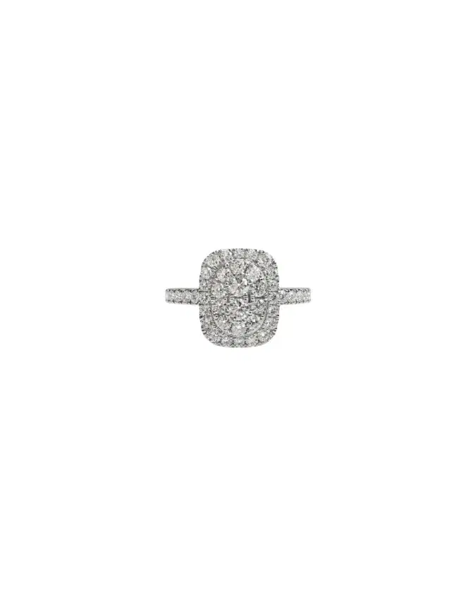 Wish Fine Jewelry 0.69ct Diamond 18K Gold Pave Ring