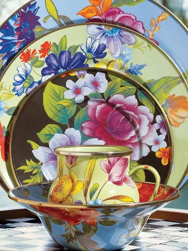 MacKenzie-Childs Flower Market Enameled Mug - White | Thumbnail 2