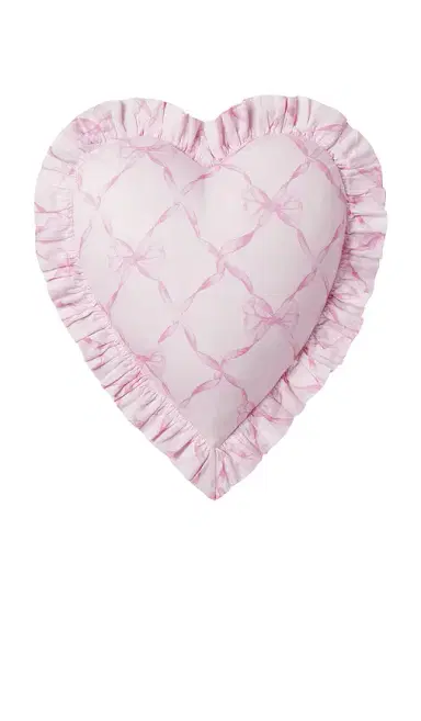 LoveShackFancy Sweetheart Ruffle Heart Pillow | Thumbnail 1