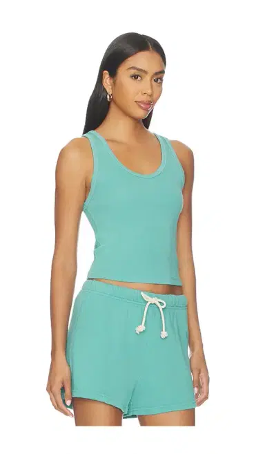 perfectwhitetee Blondie Rib Bra Friendly Tank | Thumbnail 2