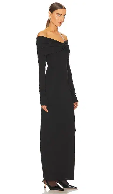 Helsa Matte Jersey Off Shoulder Maxi Dress | Thumbnail 2 Helsa Matte Jersey Off Shoulder Maxi Dress | Thumbnail 2