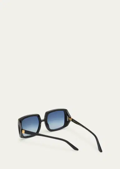 Anna-Karin Karlsson Strawberry Moon Square Black Acetate & Gold-Plated Steel Sunglasses | Thumbnail 2 Anna-Karin Karlsson Strawberry Moon Square Black Acetate & Gold-Plated Steel Sunglasses | Thumbnail 2
