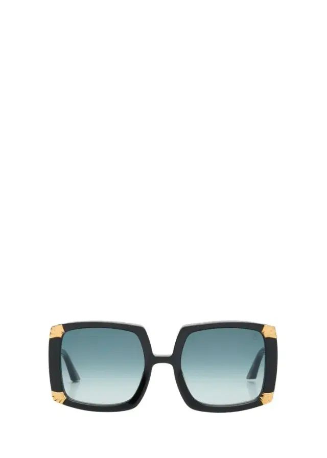 Anna-Karin Karlsson Strawberry Moon Square Black Acetate & Gold-Plated Steel Sunglasses