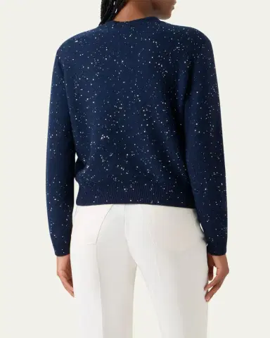 Akris Sequined Wool-Cashmere Knit Cardigan | Thumbnail 3