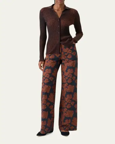 Akris punto Two-Tone Ribbed Merino Cardigan | Thumbnail 2