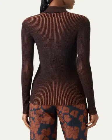Akris punto Two-Tone Ribbed Merino Cardigan | Thumbnail 3