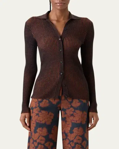 Akris punto Two-Tone Ribbed Merino Cardigan | Thumbnail 4