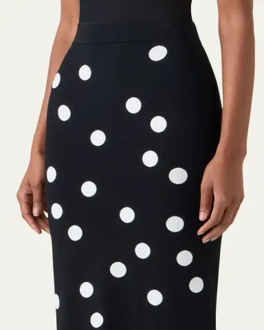 Akris punto Polka Dot Knit Midi Tube Skirt | Thumbnail 4 Akris punto Polka Dot Knit Midi Tube Skirt | Thumbnail 4