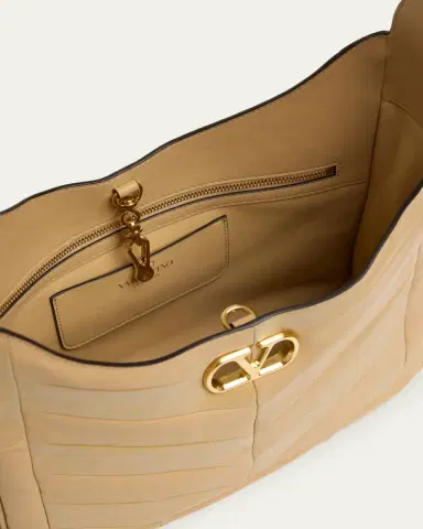 Valentino Garavani Medium Chevron Leather Hobo Bag | Thumbnail 4